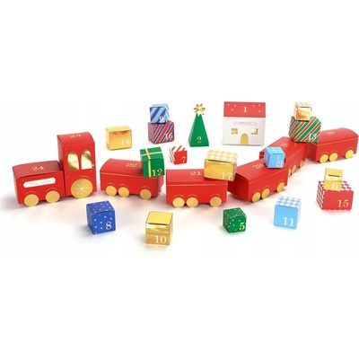 PartyDeco Adventní kalendář Vláček