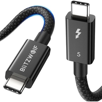 BlitzWolf BW-HDC8 кабел за данни Type-C - Type-C, 150cm, BLACK BW-HDC8 1.5M (BW-HDC8 1.5M)