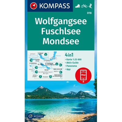 018 Wolfgangsee, Fuschlsee, Mondsee 1: 25 000 KOMPASS