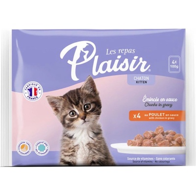 Plaisir cat pro koťata kuřecí 4 x 100 g