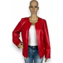 New Collection dámské červené koženkové sako Červená