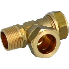 GENERAL FITTINGS Mosadzný svorný T-kus vonkajší závit 3/4" x 22 x 22 mm 1N0017H052222G