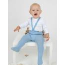 Detské pančuchy na traky BAMBUSOVÉ Modrá