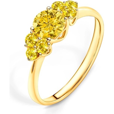 Savicki Zásnubný prsteň Fairytale zlatý žltý zafír PI Z FAIR103
