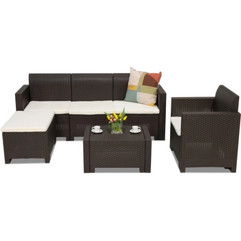 BICA Мебели за отдих от техноратан Nebraska Relax Corner 5 кафяв Bica (BCNBLCOR5BR)