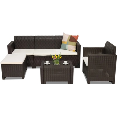 BICA Мебели за отдих от техноратан Nebraska Relax Corner 5 кафяв Bica (BCNBLCOR5BR)
