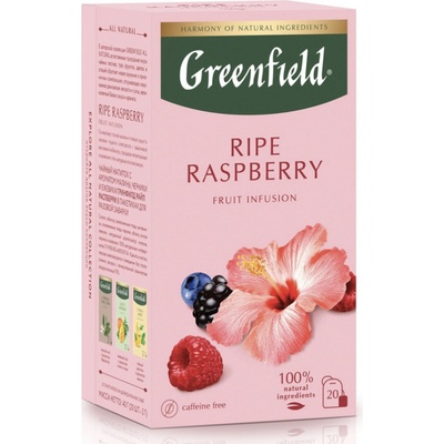 Greenfield Zeleny caj Ripe Raspberry 20 x 2 g