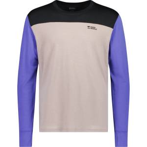 Mons Royale Мъжко мериносово термобельо Mons Royale Yotei Merino L/S Merino shirt - Cinder / Blue Dusk / Black (216-6916-0412)