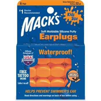 Mack's dětské tvarovatelné špunty do uší 6 párů
