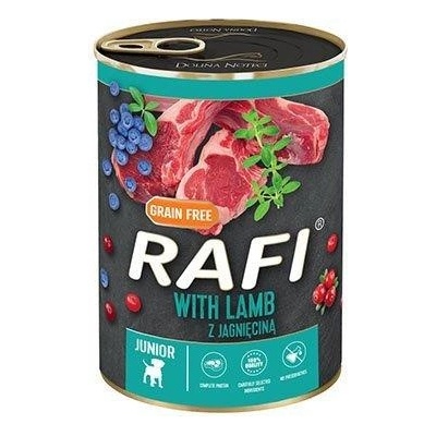 Dolina Noteci Rafi Junior Dog s jehněčím brusinkami a borůvkami 6 x 400 g