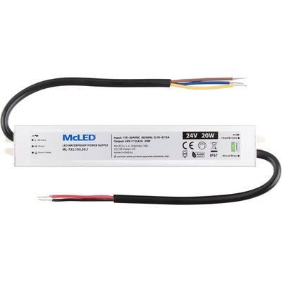 MCLED Napaječ LED 20W 24V/0,83A IP67 ML-732.103.39.1 ML-732.103.39.1