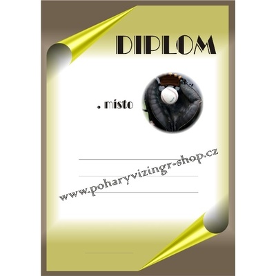 VIZINGR Baseball diplom A4 č.9