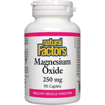 Natural Factors Magnesium Oxide, 250 mg, 90 каплети, Natural Factors (1654 NF)