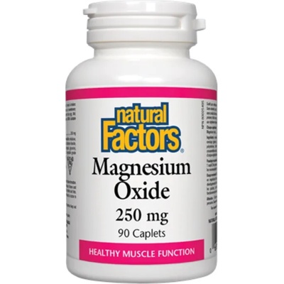 Natural Factors Magnesium Oxide, 250 mg, 90 каплети, Natural Factors (1654 NF)