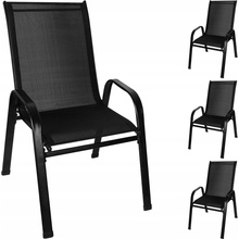 Crossheim C25005 Set zahradních židlí Relax černá, 4 ks