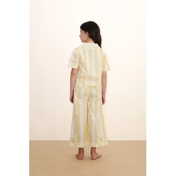 Tinycottons Детска памучна пижама Tinycottons YELLOW STRIPES SET (SS26.479)