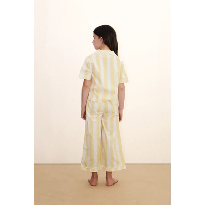 Tinycottons Детска памучна пижама Tinycottons YELLOW STRIPES SET (SS26.479)