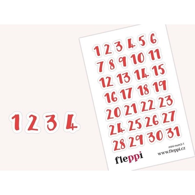 Fleppi Samolepky Čísla doodle Druh: světle modrá FLEPICD13