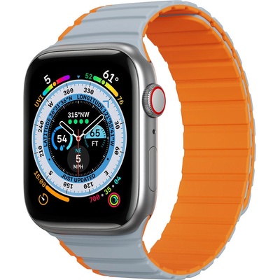 Dux Ducis Магнитна каишка Dux Ducis Strap (LD Version) за Apple Watch Ultra, SE, 8, 7, 6, 5, 4, 3, 2, 1 (49, 45, 44, 42 mm), сиво-оранжева (KXG0064613)