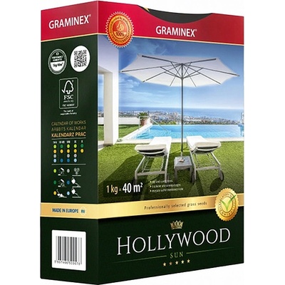 Graminex Prémiová trávna zmes HOLLYWOOD pre slnečné a suché miesta 1 kg