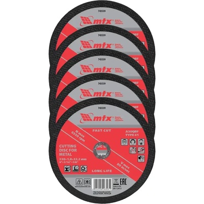 MTX Диск за рязане на метал MTX - 230 x 1, 8 x 22, 2 мм (743539)
