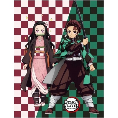 Halantex Fleecová deka Demon Slayer Zabijak démonov motív Nezuko a Tanjiro