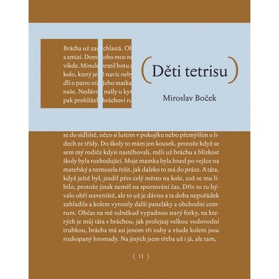 Děti tetrisu. Sídlištní novela - Miroslav Boček