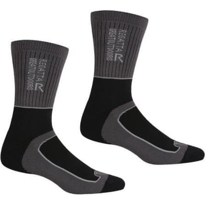 Regatta pánske ponožky Samaris2SeasonSck čierna/sivá