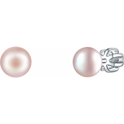 Olivie strieborné náušnice PERLY PINK 7979