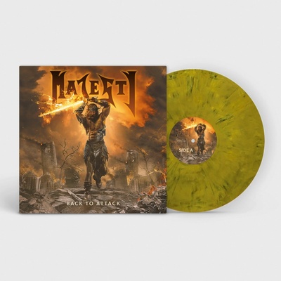 MAJESTY - BACK TO ATTACK - ORANGE/WHITE MARBLED LP