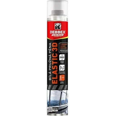 Pružná pěna 3D ELASTIC Den Braven, pistolová dóza 750 ml, bílá