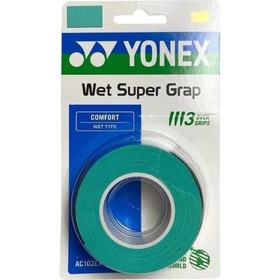 YONEX Грипове Yonex WET SUPER GRAP Green - 3 броя (AC102-3 GR)