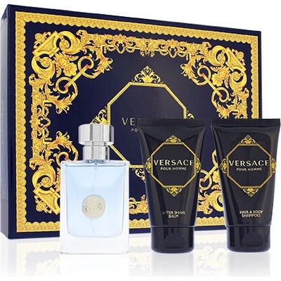 Versace Pour Homme darčeková sada pánska toaletná voda 50 ml + balzam po holení 50 ml + sprchový gél 50 ml