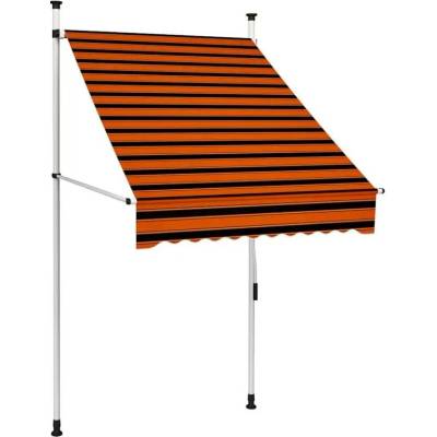 ZBXL Ručně zatahovací markýza 100 cm oranžovo-hnědá