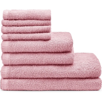Catherine Lansfield Розови бързосъхнещи /от тери памучни хавлии и кърпи за баня в комплект 8 бр. Quick Dry - Catherine Lansfield (TW/56250/W/BALE8/PK)