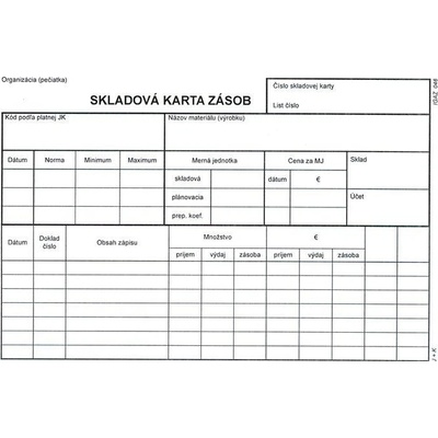 Igaz 46 Skladová karta A5, kartón