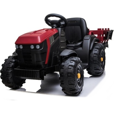 Lean Cars BDM0925 Bateriový traktor s přívěsem červená