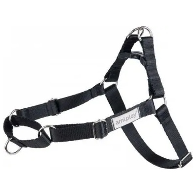 amiplay EASY GO SAMBA harness - нагръдник за куче - ЧЕРЕН, размер XL - 65-95 х 2, 5 см - Полша - 280304