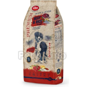 Alice Professional Puppy & Junior суха храна за кучета - говеждо, ориз 17 кг