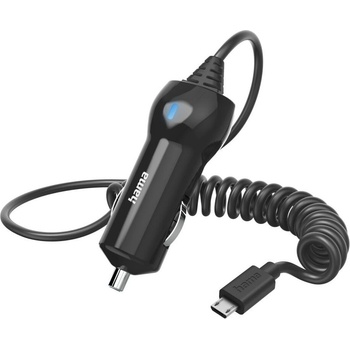 Hama Зарядно за кола с Micro USB кабел, 6 W, 1, 0 m, черно (HAMA-201608)