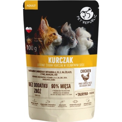 PetRepublic jemně nakrájené kousky v jemné omáčce kuřecí 100 g