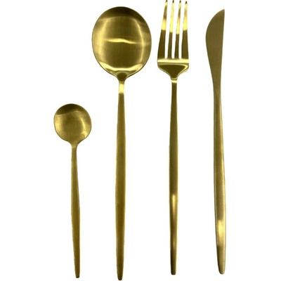 Gilded Intesi Sada zlatých příborů Glamour 24 ks