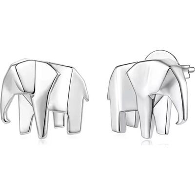 GRACE Silver Jewellery Stříbrné náušnice Origami slon stříbro 925/1000 E-YIE358/418 Stříbrná