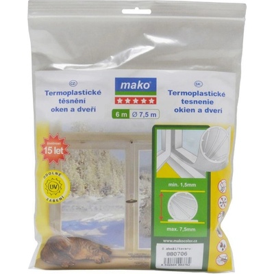 Tesnenie okenné a dverné termoplast.EVO 7,5mm TRA (6,5m) MAKO