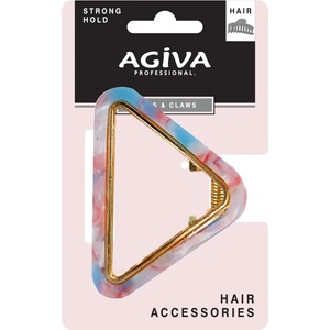 Agiva Professional Шнола за коса, триъгълник, 5 cm, розова - baby