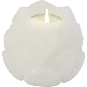 Himalaya Salt Dreams Свещник от хималайска сол Himalaya Salt Dreams - Лотос, бял (241776)