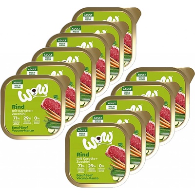 WOW Adult Dog Hovězí s karotkou 11 x 150 g