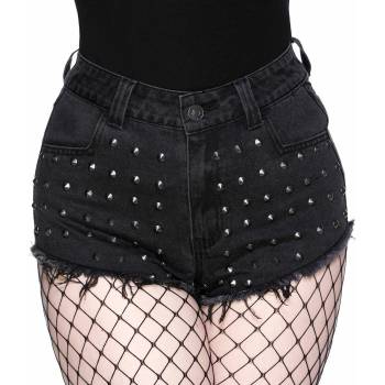 Image 1 of KILLSTAR дамски шорти KILLSTAR - Liberty Studded - Ash - KSRA003585