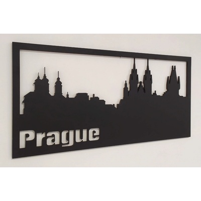 MAJADESIGN Dřevěný obraz - PRAGUE - BAREVNĚ LAKOVANÝ