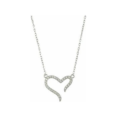 InfinitySilver Strieborný náhrdelník srdiečko A4762545